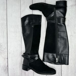 Vince Camuto Black Leather Heeled Boots